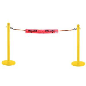 Flexible Plant Barrier & FME Zone Bungee Sign