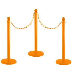 Stanchion with Chain and Sign Adapters